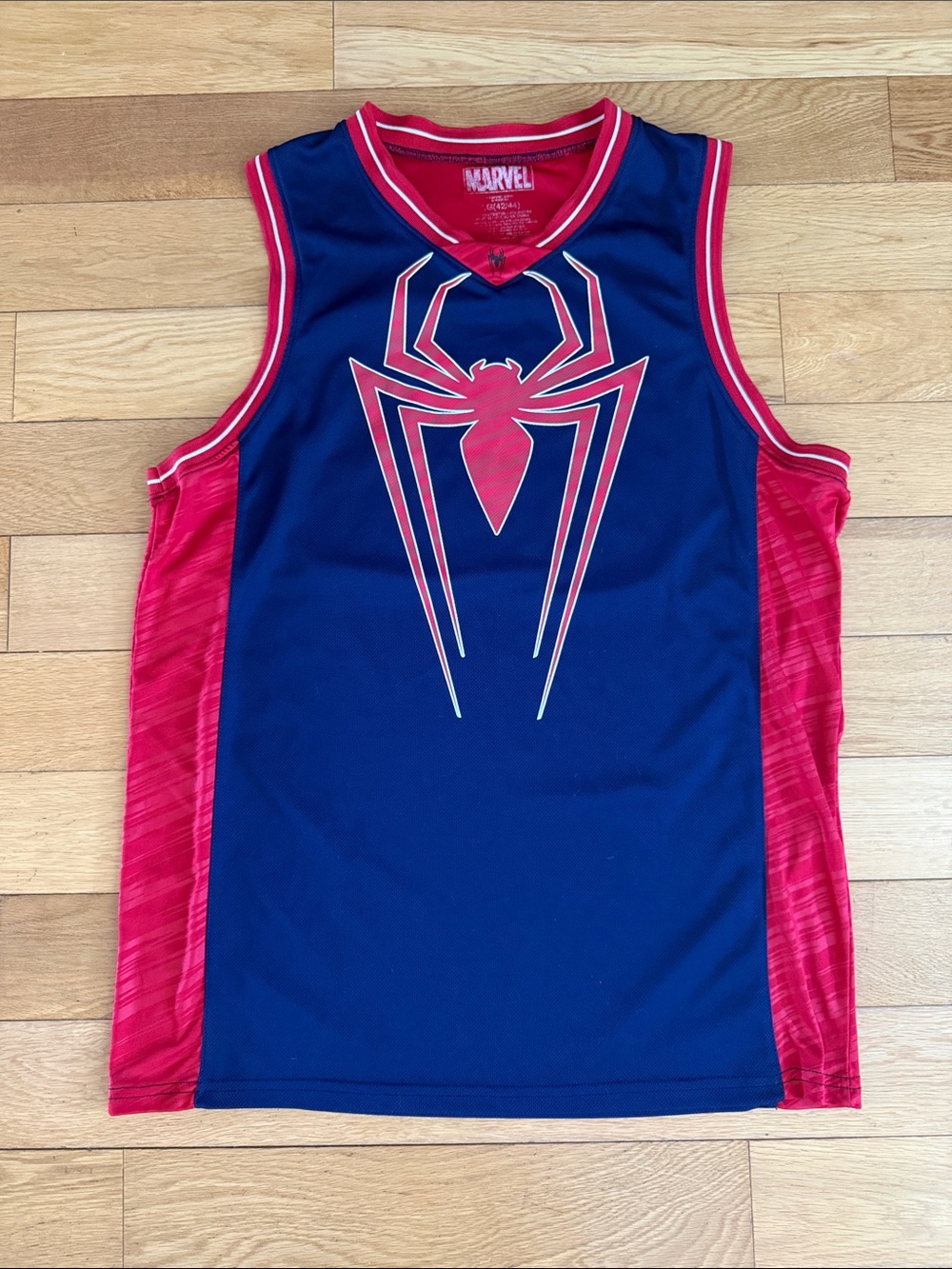 Marvel Blue & Red Spiderman Sleeveless Jersey Tank